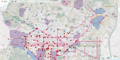 Карта велосипед Барселона 