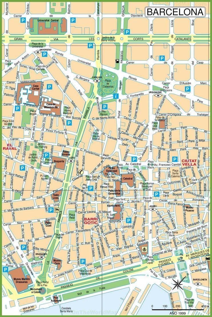 город Барселона на карте