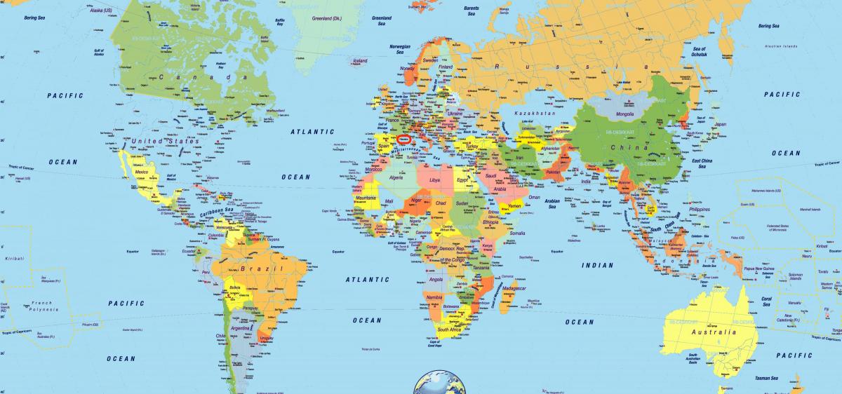Барселона Испания на карте мира
