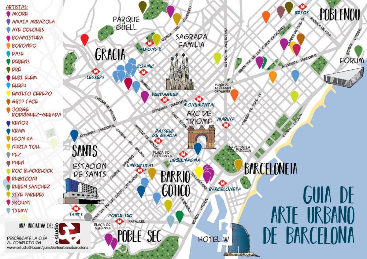 Барселона стрит-арт на карте