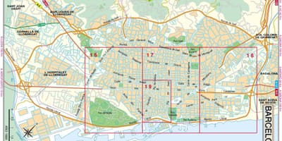 Карта Барселоны дороге