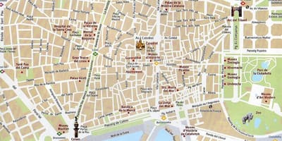 Карта Барселоны Старый город