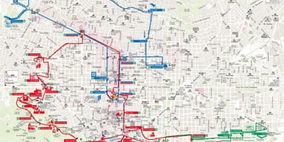 Барселона автобусный тур, карта
