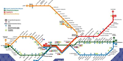 Поезд Барселона карта от аэропорта