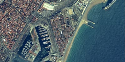Карта спутниковая Барселоны 