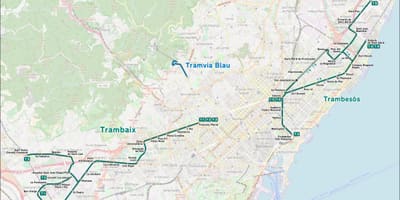 Трамвай в Барселоне карте