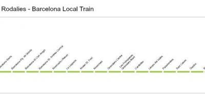 Поезд Барселона карта Р2 