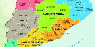 Карта Барселоны регионе