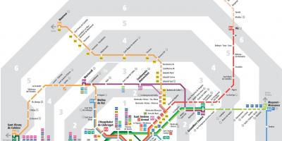 Схема метро Барселоны зоны