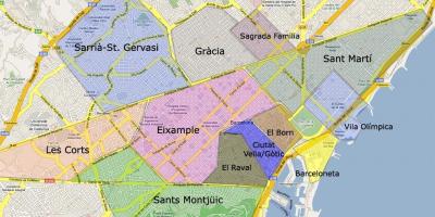 Карта окрестностей Барселоны